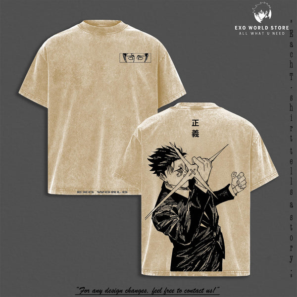 Higuruma Hiromi Jujutsu Kaisen Culling Game Courtroom Sorcerer Vintage Washed Tshirt & Hoodie Anime Streetwear Unisex Perfect Gift for Anime Fans