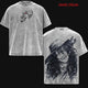 Alucard Hellsing Anime Double Printed Vintage Washed Tee Unisex Oversize Anime Manga Washed Heavyweight Cotton T-shirt