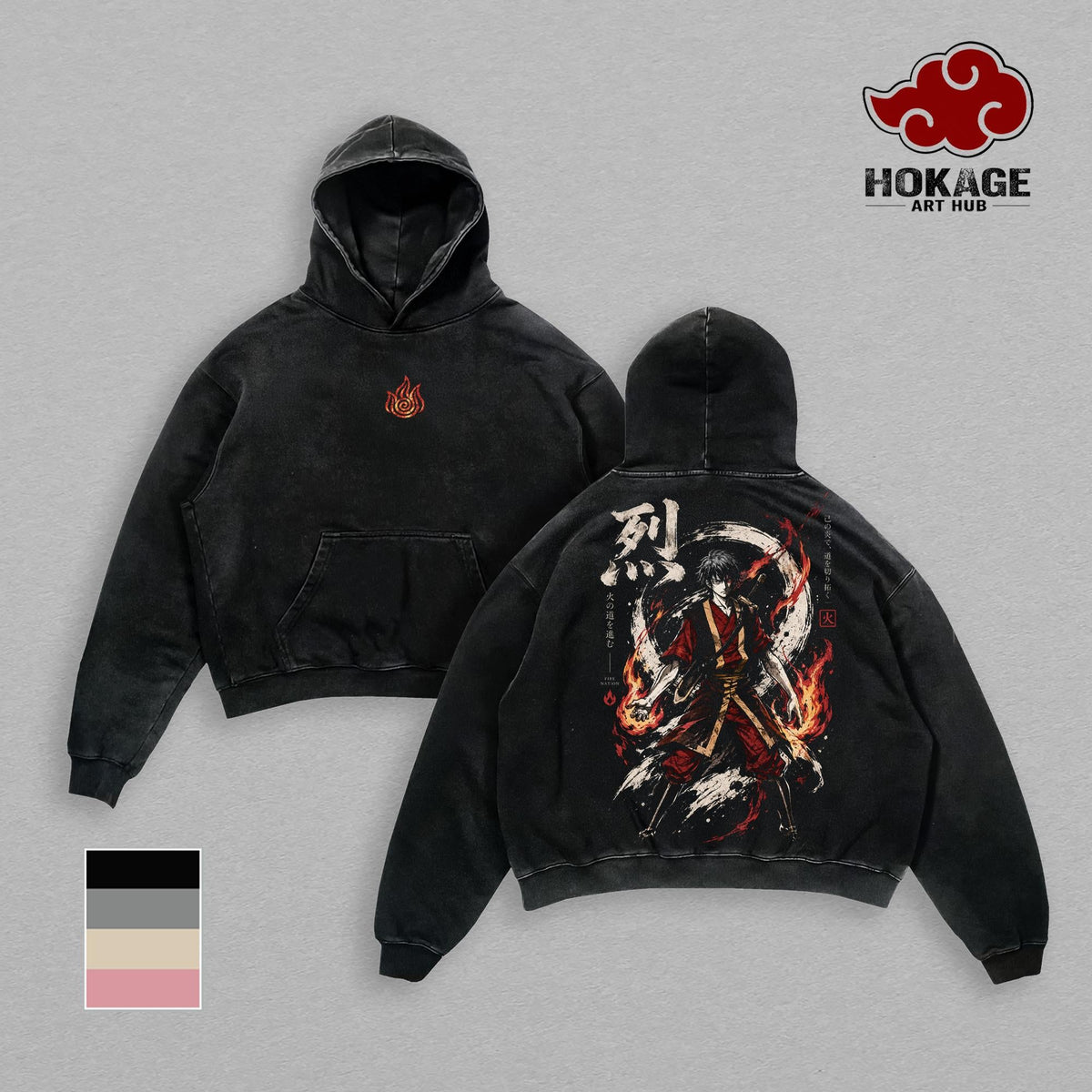 Zuko Avatar Sweatshirt T-Shirt, Hoodie & Tank Top Zuko Avatar Aang: The Last Airbender Vintage Washed Graphic Tee | Fire Lord | Fire Nation Warrior | Heavy Cotton Unisex Oversized Streetwear Top