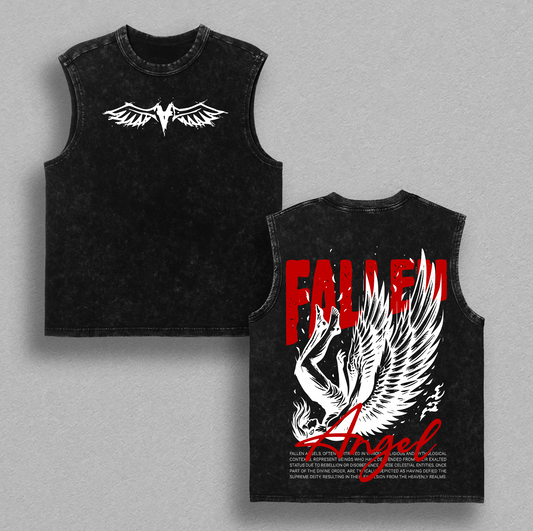 Fallen Angel Shirt Vintage Washed Tee / Hoodie / Sweatshirt | Dark Aesthetic Graphic Tee | Angel Wing Streetwear | Grunge Oversize Shirt for Men Women Jesus Apparel  Christian Based Clothing