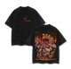 BLACK - TSW - King of Curses Washed Tee | Inspired by Sukuna from Jujutsu World | “Know Your Place, Fool” Graphic | Vintage Anime Streetwear for Dark Aesthetic Fans | Oversized Heavy Cotton T-Shirt