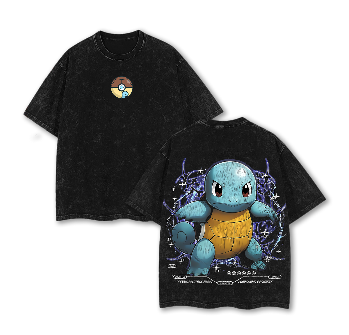 Squirtle Pokemon Washed T-Shirt