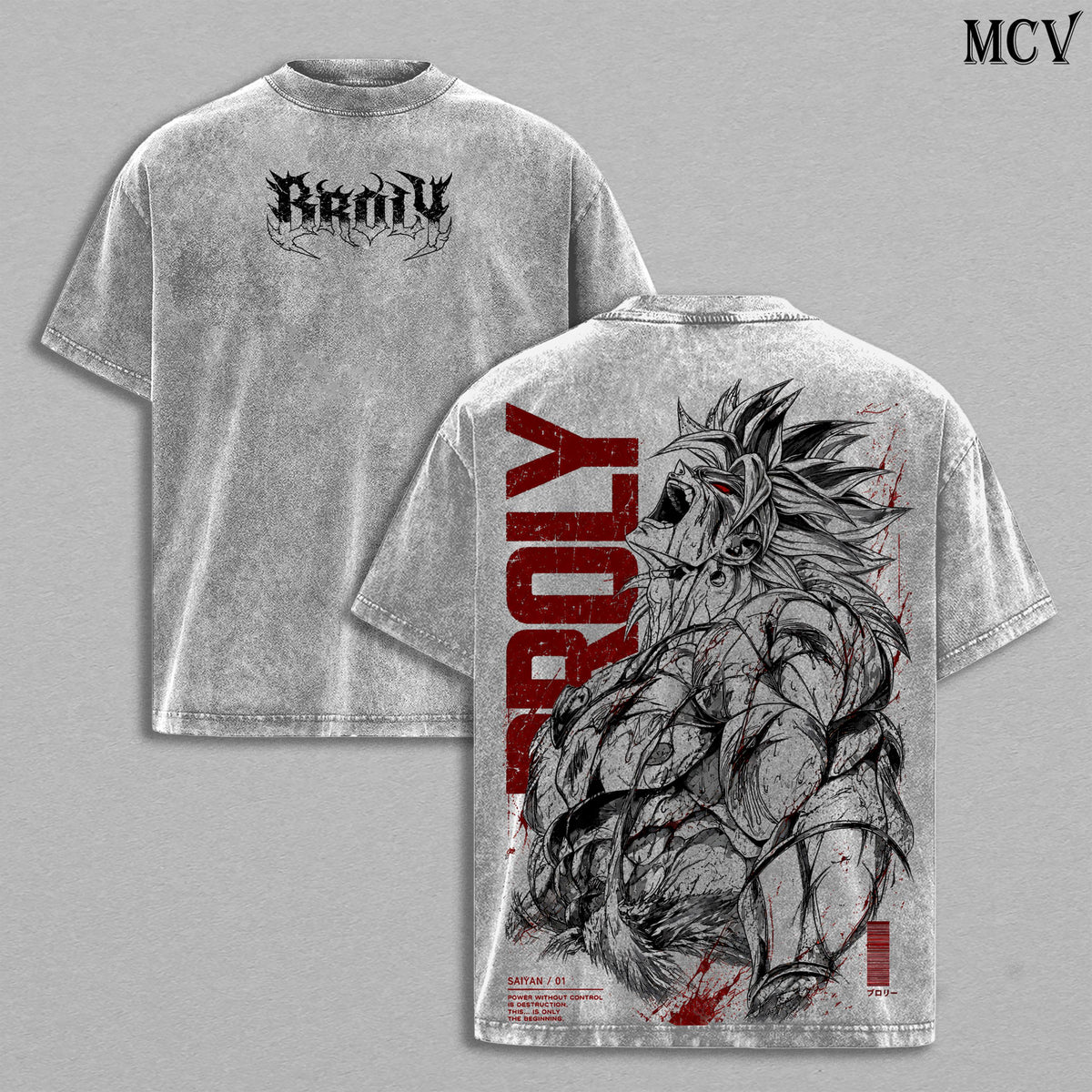 Broly DBZ Washed Tee – SuperSaiyan Berserker Anime Graphic Double Printed T-Shirt Menswear Heavy Cotton Unisex Oversize Streetwear Vintage Battle Beast Edition