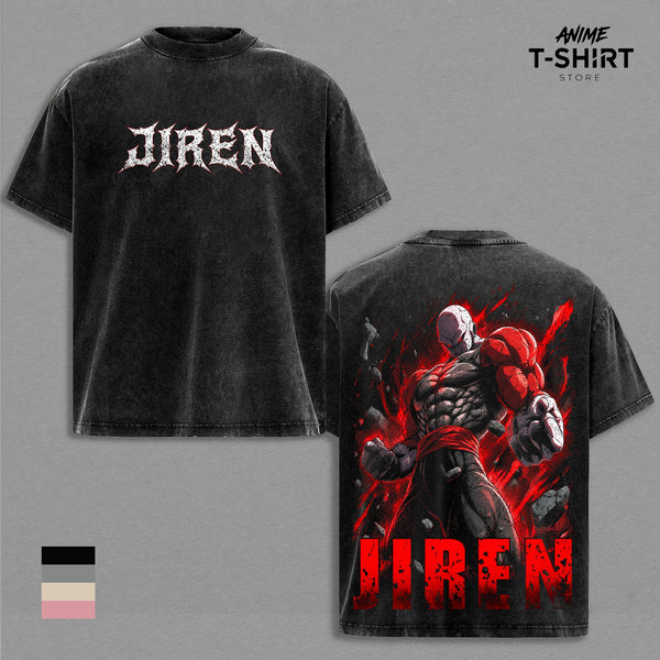 Jiren - DBZ Anime T-Shirt Vintage Acid Wash Oversized Graphic Tee Streetwear Pride Troopers Gift