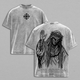 Baldwin IV The Leper King T-Shirt Washed, Crusader King of Jerusalem Tee, Jerusalem Cross Medieval Christian Shirt, Vintage Washed Gothic Faith Streetwear - Jesus Apparel - Christian Outfit