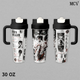Eren Yeager Attack on Titan Tumbler 17oz 24oz 30oz, Premium Insulated Stainless Steel Travel Mug with Lid and Handle, Eren Yeager Anime Graphic Design, Reusable Coffee Water Cup, Gift for Attack on Titan Fans