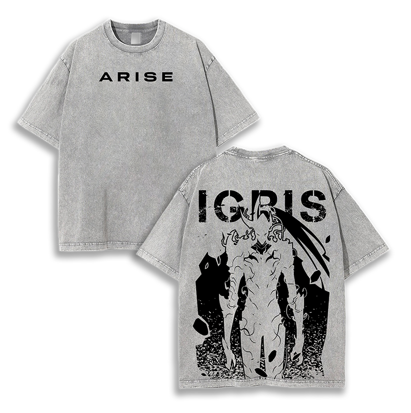 IGRIS Sung Jin Woo - Solo Leveling Anime V2 Washed T-Shirt