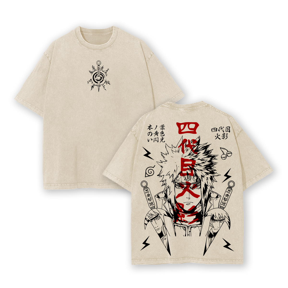 Minato Namikaze "Fourth Hokage" Father Naruto Washed Tee