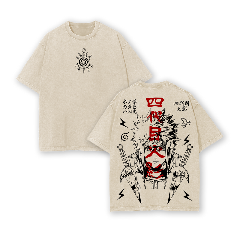 Minato Namikaze "Fourth Hokage" Father Naruto Washed Tee