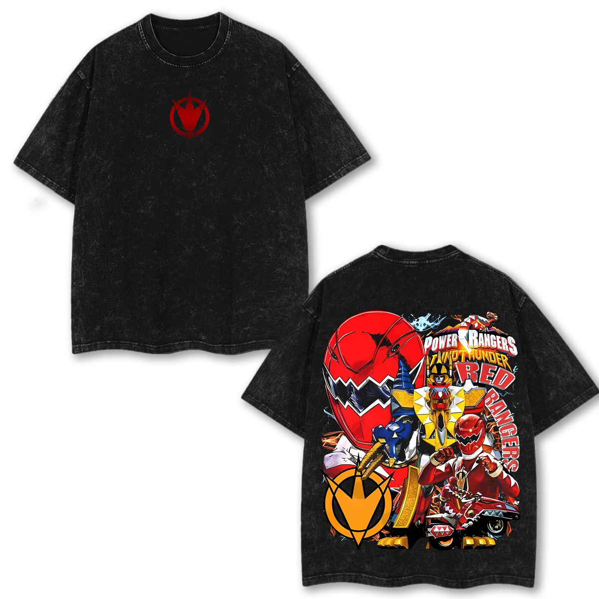 RED RANGER Tee - POWER RANGERS DINO THUNDER Menswear Gift for movie fans