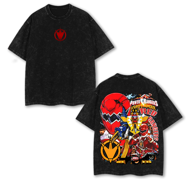 RED RANGER Tee - POWER RANGERS DINO THUNDER Menswear Gift for movie fans
