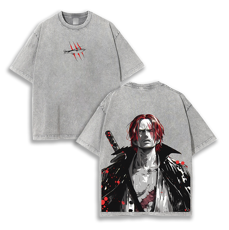Shanks One Piece Anime  Washed T-Shirt