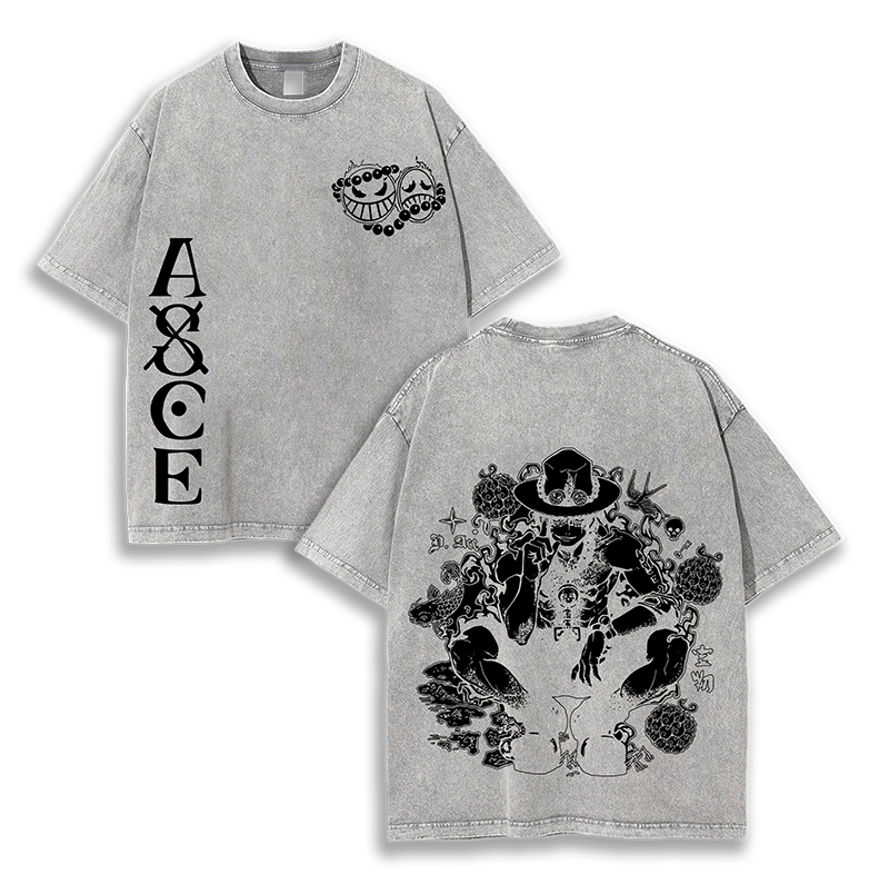 ACE x One Piece Anime  Washed T-Shirt