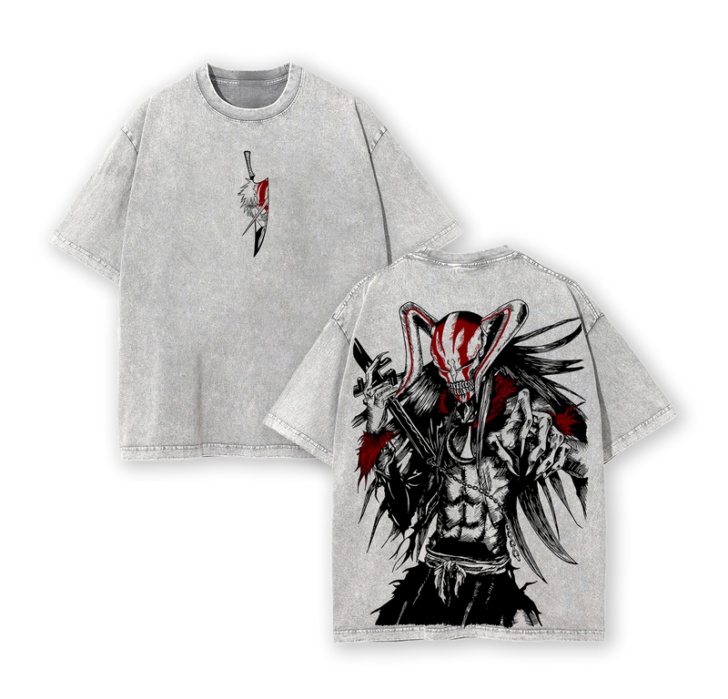 Ichigo Hollow Form Bleach Anime Shirt, Vintage Washed Oversized Graphic Tee