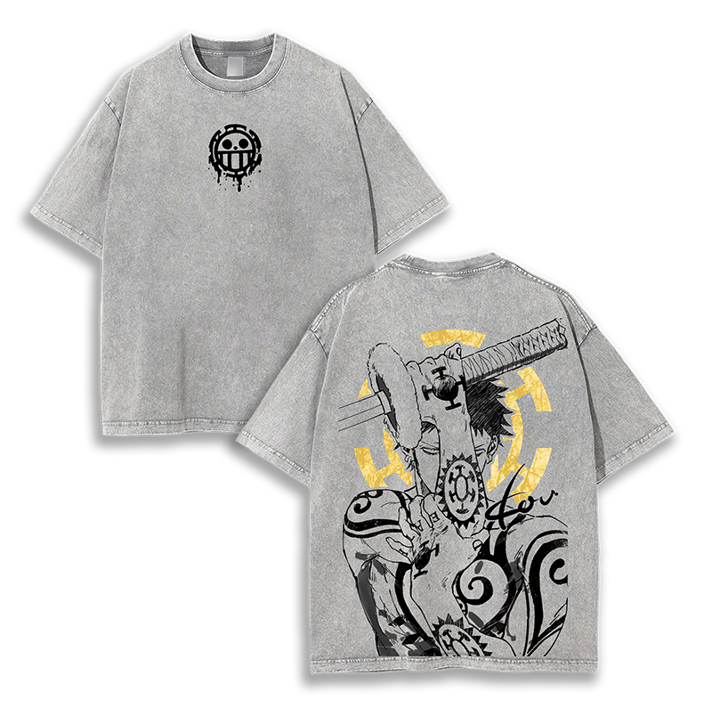 Trafalgar Law One Piece Anime  Washed T-Shirt