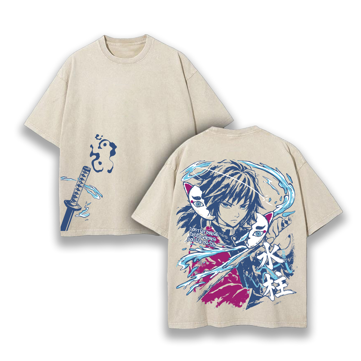 Tomioka Giyu - Demon Slayer: Infinity Castle Arc Anime Washed T-Shirt