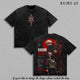 Kakashi Hatake Naruto Anime Vintage Washed T-Shirt Sharingan Ninja Graphic Tee Oversized Heavy Cotton Streetwear Manga Shirt Gift for Anime Fans