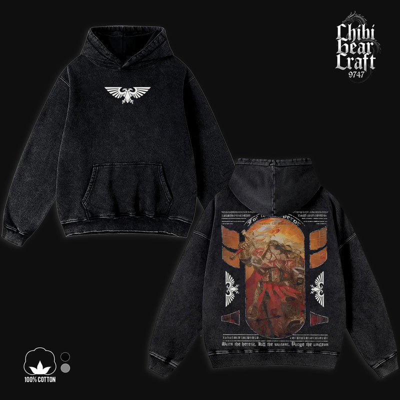 Warhammer 40k God Emperor Shirt Emperor Of Mankind Imperial Aquila Purge The Unclean Holy Inquisition Art Vintage Washed Oversized T-Shirt Hoodie Tabletop Gaming Graphic Tee Faded Gold Dark Fantasy Streetwear Y2K Merch Gift For Game Fan Clothes