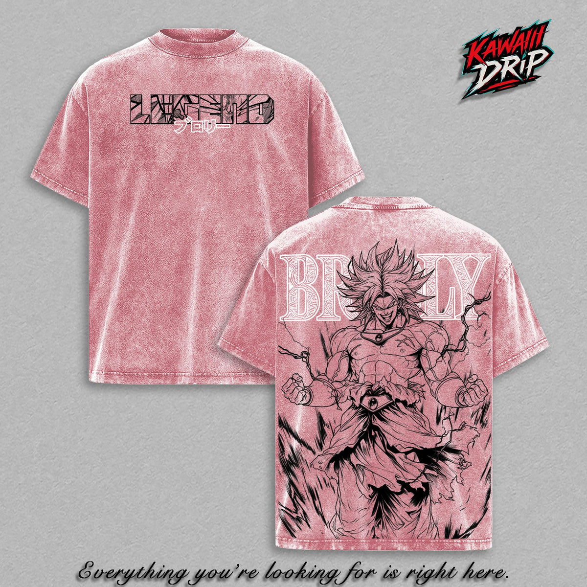 Broly DBS Graphic Tee Vintage Washed Shirt Unisex Streetwear Anime Shirt Legendary Super Saiyan Gym Manga Tee DBZ Workout Shirt Gift for Anime Lovers DBS Fans
