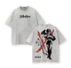 Maki Zenin Tee Washed – Jujutsu Kaisen Execution Culling Game Arc Vintage Oversized Heavy Cotton Double Printed Anime Manga T-Shirt, Retro Unisex Streetwear Graphic Top, The Demon of Zenin Clan Edition