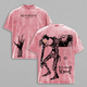 Ryuk Graphic Tee, Double Sided Oversized Washed Anime T Shirt, Gothic Manga Streetwear