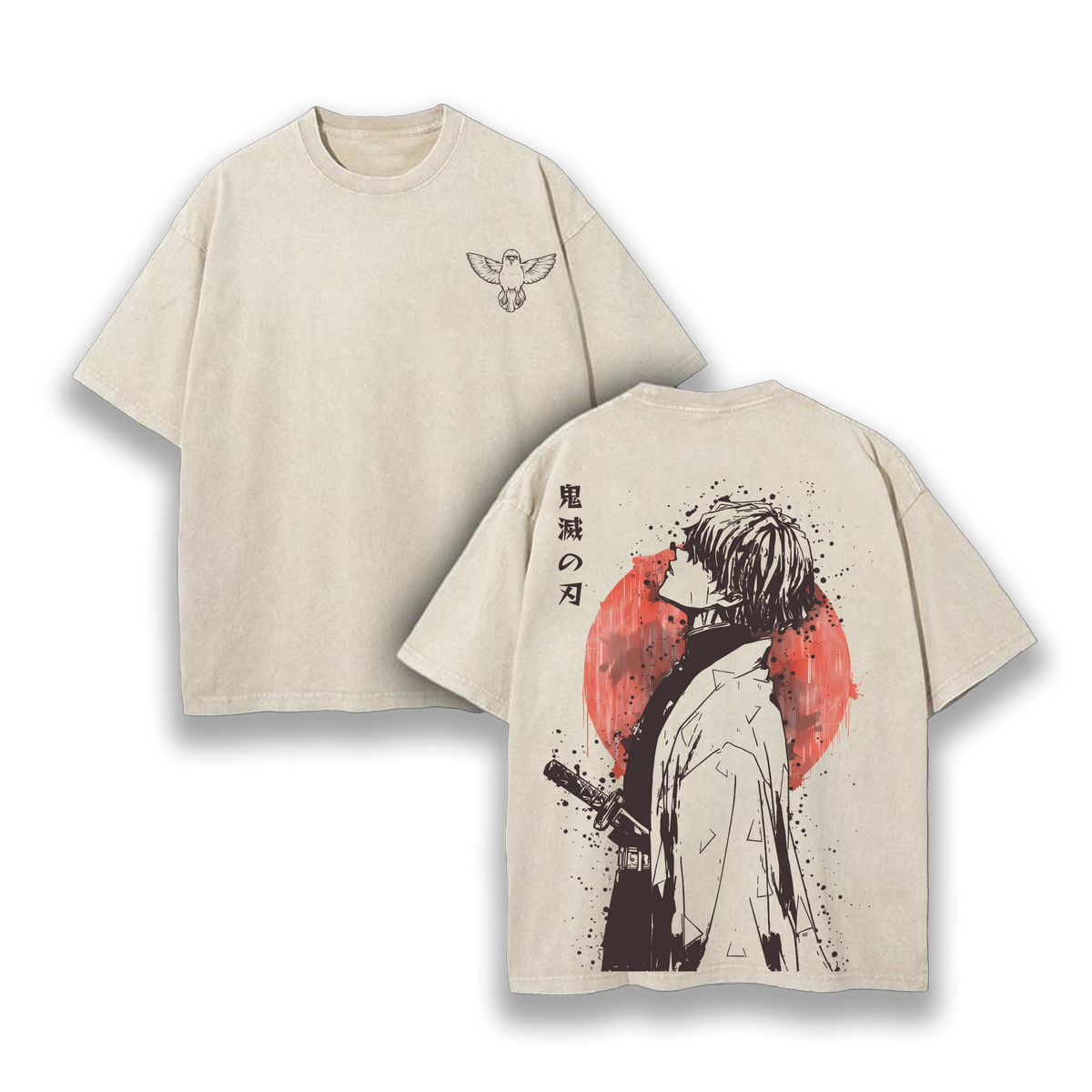 Zenitsu Agatsuma - Demon Slayer: Kimetsu No Yaiba Anime Washed T-Shirt