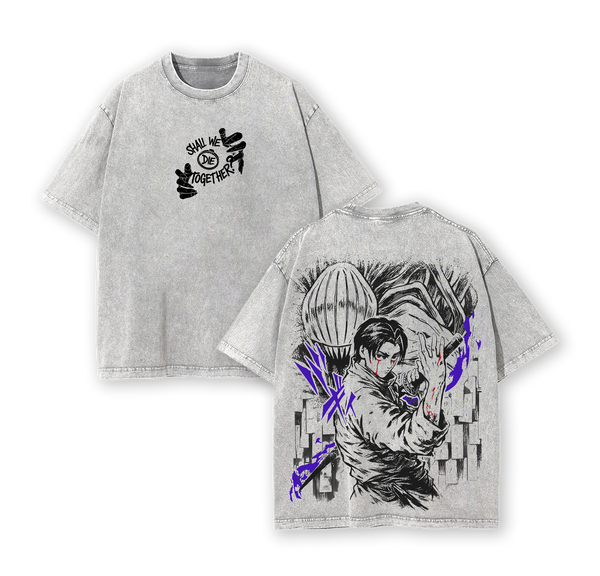 Yuta Okkotsu Vintage Washed Oversized T-Shirt – Jujutsu Kaisen The Culling Game Graphic Tee