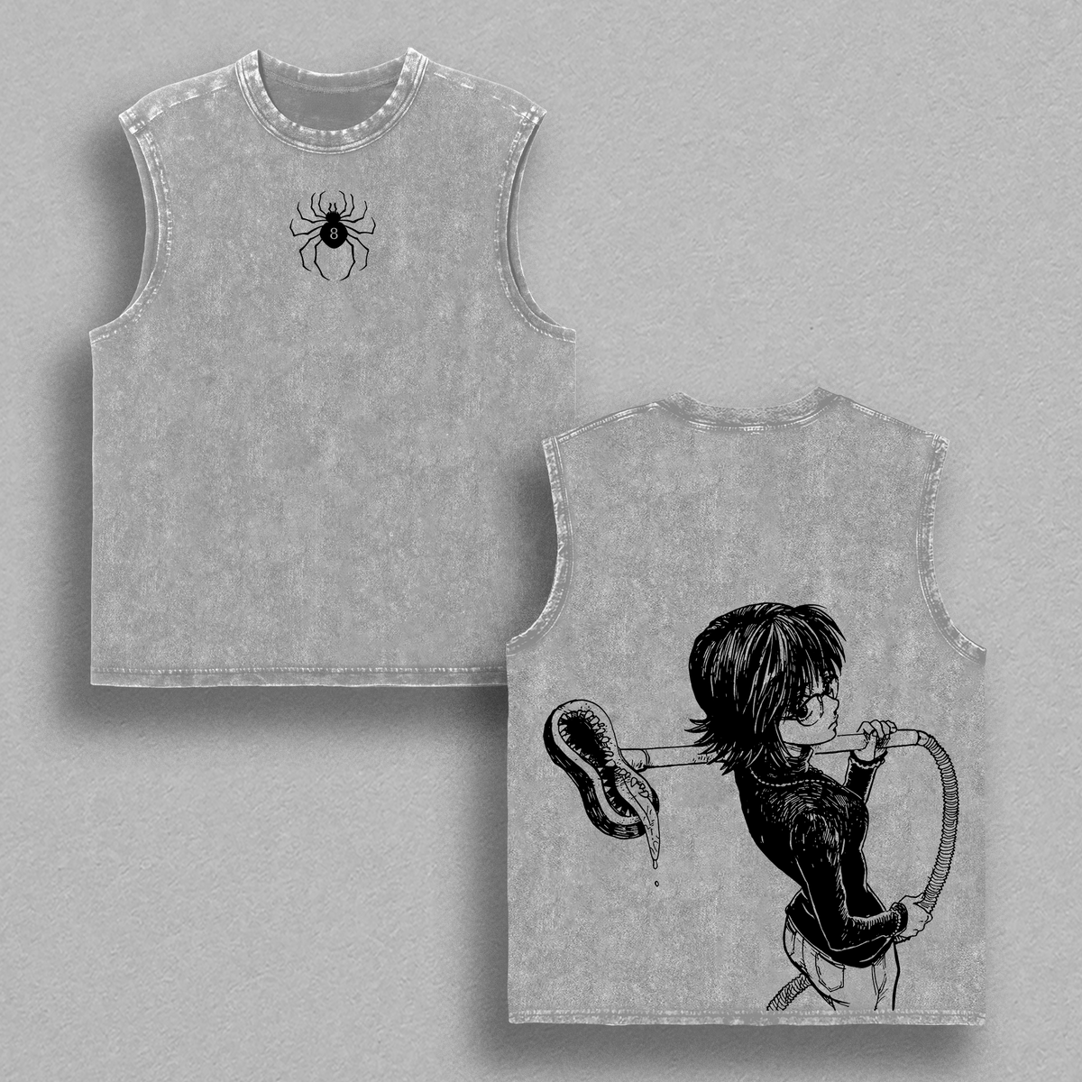 Shizuku Hunter X Hunter Blowshitsu Shirt, Phantom Troupe shirt Anime Double Printed Vintage Washed Tee Unisex Oversize Heavyweight Cotton T-shirt for Anime Fans and Lovers