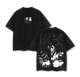 Retro Heavy Eren Yeager x Attack On Titan Anime Double Printed Men's Vintage Tees Washed Tee