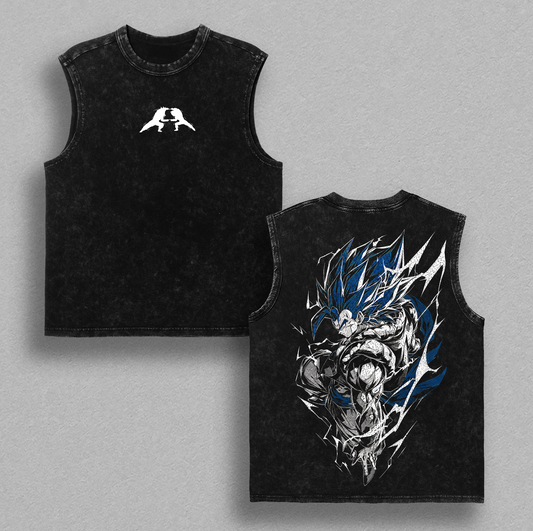 Gogeta - DBZ Graphic Tee Vintage Washed Shirt Unisex Streetwear Anime Merch Fusion Warrior Tee Anime T-Shirt Gift for Anime Lovers DBZ Fans