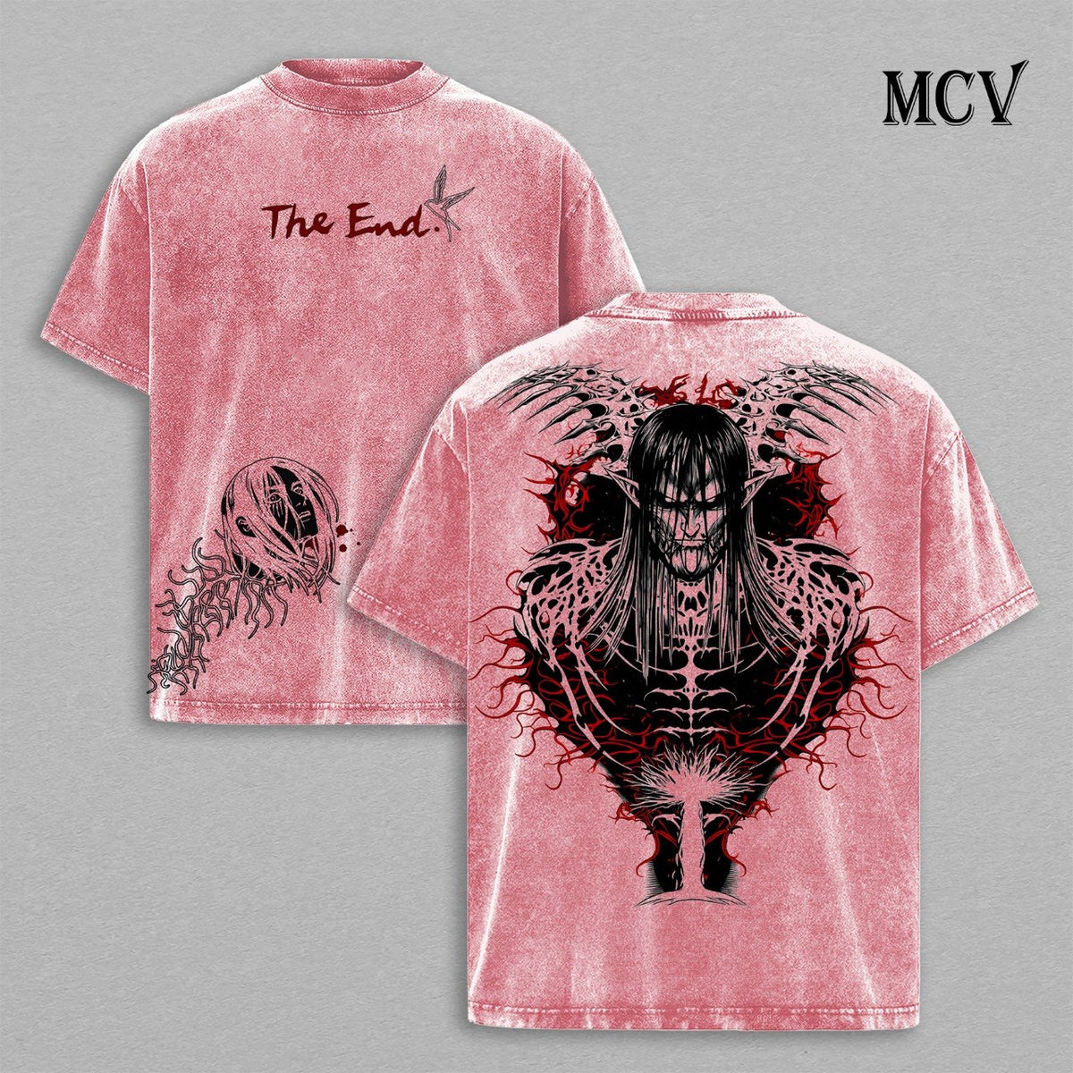 Eren Final Form T-Shirt, Attack on Titan Anime Tee, The End Freedom Graphic Vintage Washed Tee