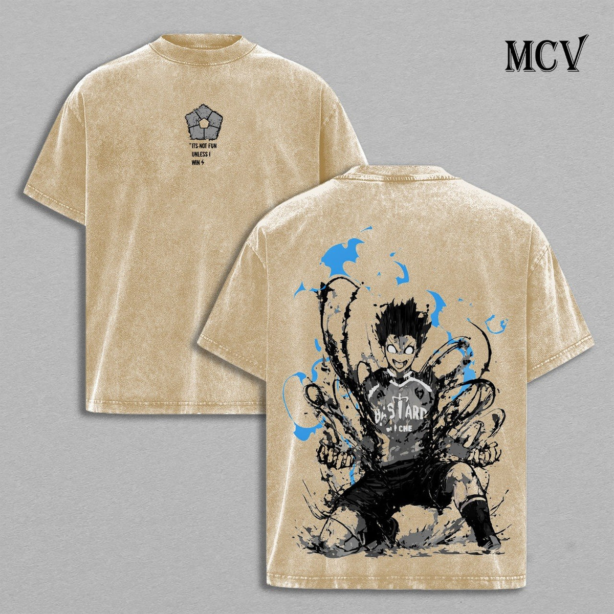 Isagi Yoichi T-Shirt, Blue Lock Anime Tee, Ego Striker Vision Graphic Vintage Washed Tee