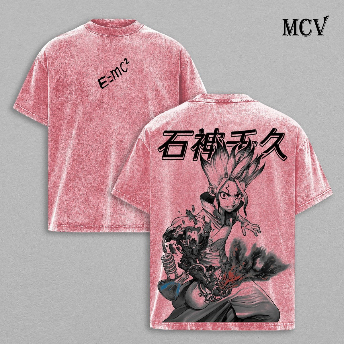 Senku Ishigami T-Shirt, Dr Stone Anime Tee, Science Genius Graphic Vintage Washed Tee