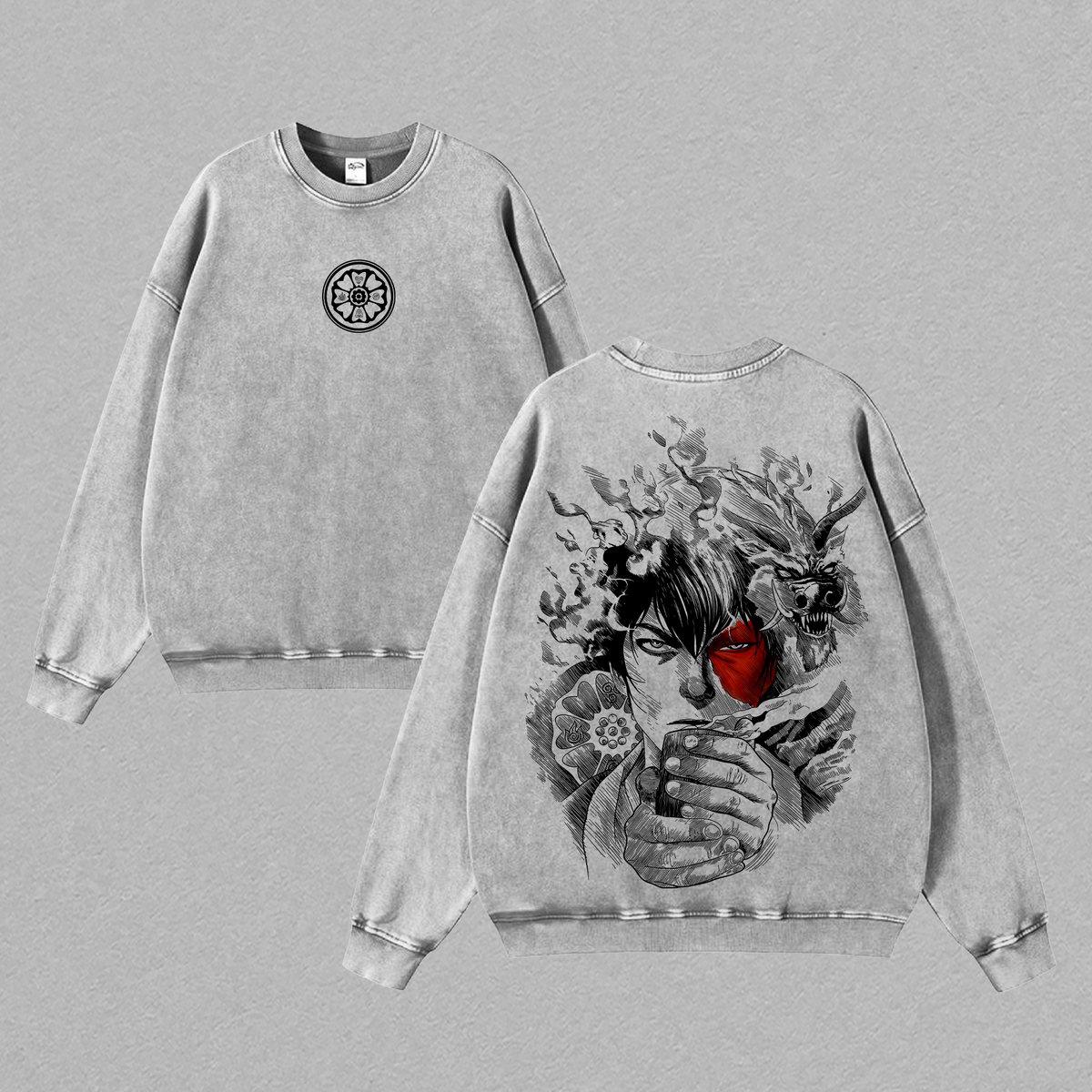Zuko Avatar The Last Airbender Anime Double Printed Vintage Washed Tee Unisex Oversize Heavyweight Cotton T-shirt for Anime Fans and Lovers