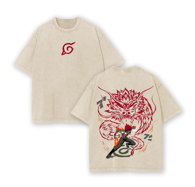 Might Guy Eight Gates T-Shirt – Vintage Washed Naruto Inspired Tee