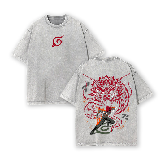 Might Guy Eight Gates T-Shirt – Vintage Washed Naruto Inspired Tee