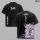 Loki The Cursed Prince Anime Vintage Washed T-Shirt, Bound Mark Graphic Tee, Elbaph Warrior Streetwear Heavy Cotton Shirt