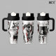 L Lawliet - Death Note Anime - Gothic Skull Chain Y2K Grunge Manga Embossed Raised Art - 17oz 24oz 30oz Insulated Tumbler, Stainless Steel Water Bottle, Straw Cup, Handle Travel Mug