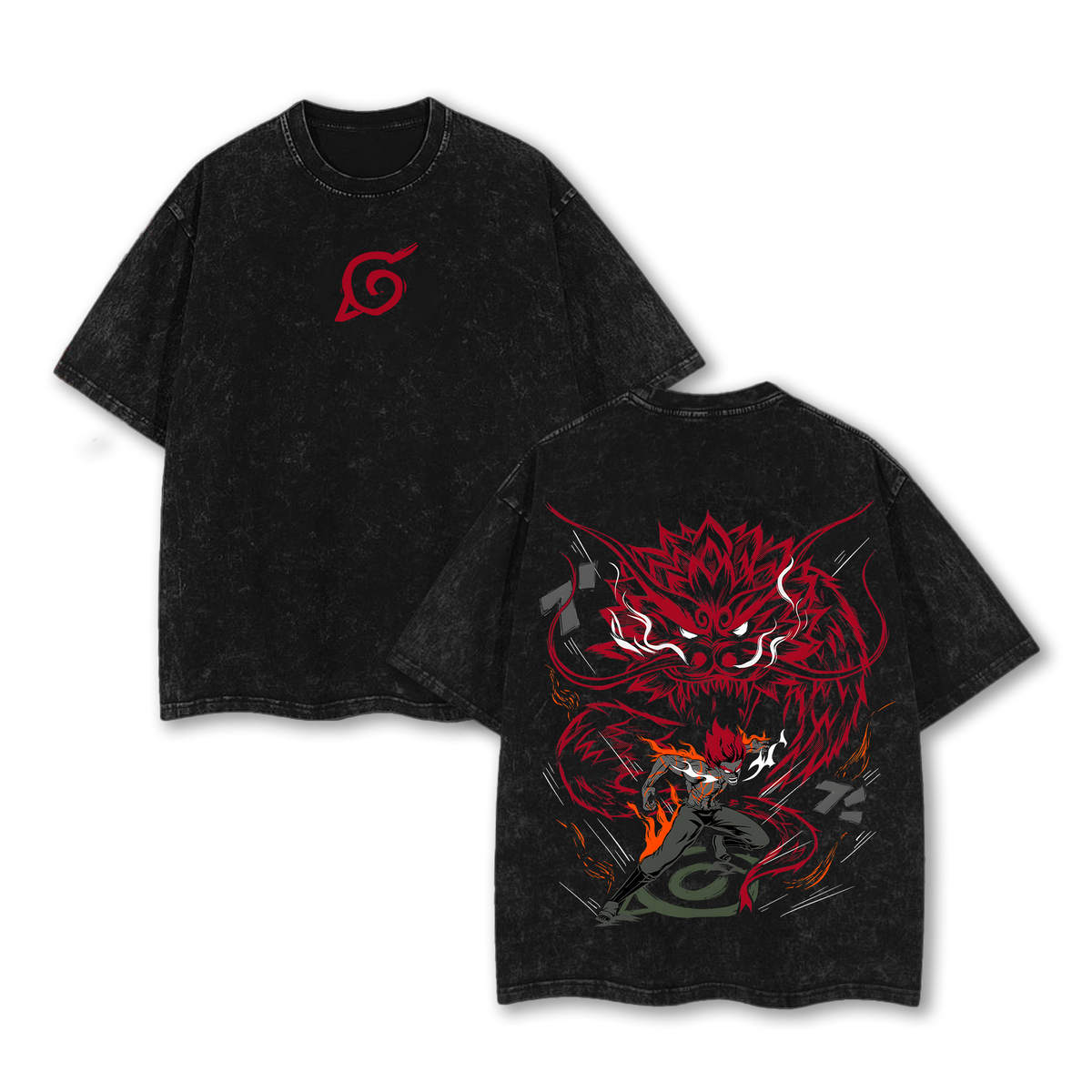 Might Guy Eight Gates T-Shirt – Vintage Washed Naruto Inspired Tee