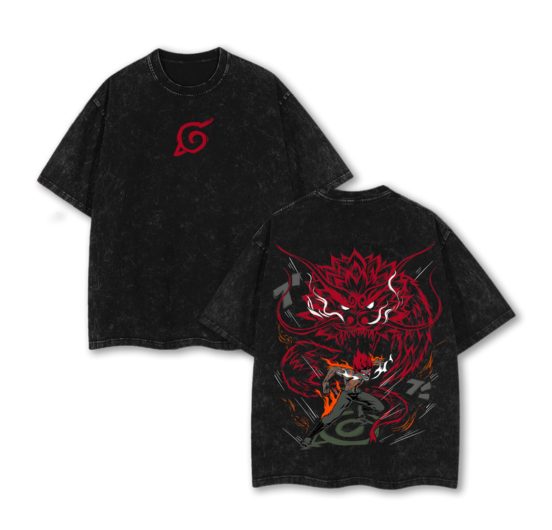 Might Guy Eight Gates T-Shirt – Vintage Washed Naruto Inspired Tee