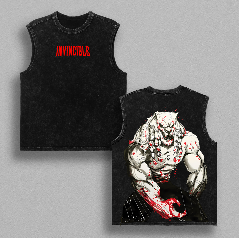 Battle Beast - Invincible War Washed Tshirt, Comics Wash T-Shirt, TV Show Comics Washed T-shirt Heavyweight Cotton, Unisex Shirt Streetwear graphic tshirt Menswear