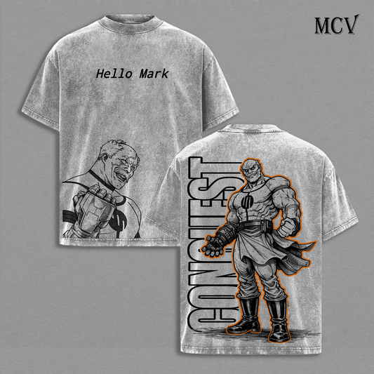 Conquest Invincible T-Shirt, Brutal Villain Graphic Tee, Alien Warrior Streetwear, Dark Comic Power Cotton Unisex Shirt