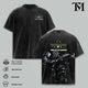 Real Steel Zeus Graphic Tee, Apparel with Double Print, Oversize Lightweight Acid-Washed Cotton, Casual Classic Seamless Shortsleeve Movies Films Streetwear Top Gift for movie fans