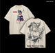 Dark Magician Girl Yu-Gi-Oh! Anime Double Printed Vintage Washed Tee Unisex Oversize Heavyweight Cotton T-shirt for Anime Fans and Lovers