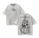 Doma Upper Rank 2 Vintage Oversize Washed T-Shirt, Demon Slayer Villain Graphic Tee, Heavy Cotton Anime Streetwear