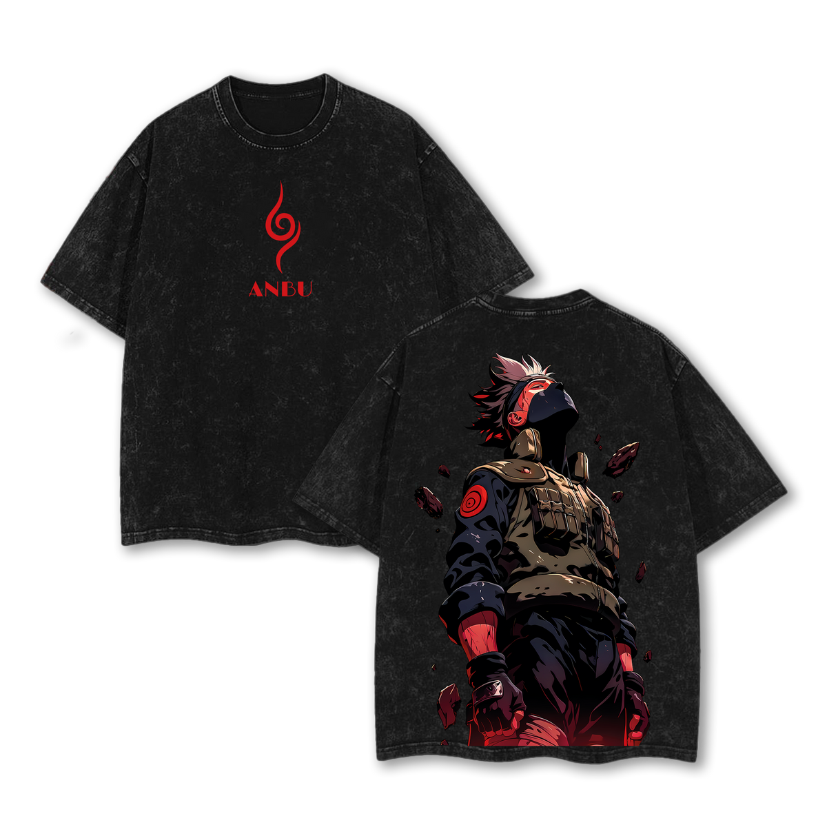 Naruto Anime Kakashi Hatake Washed T-Shirt