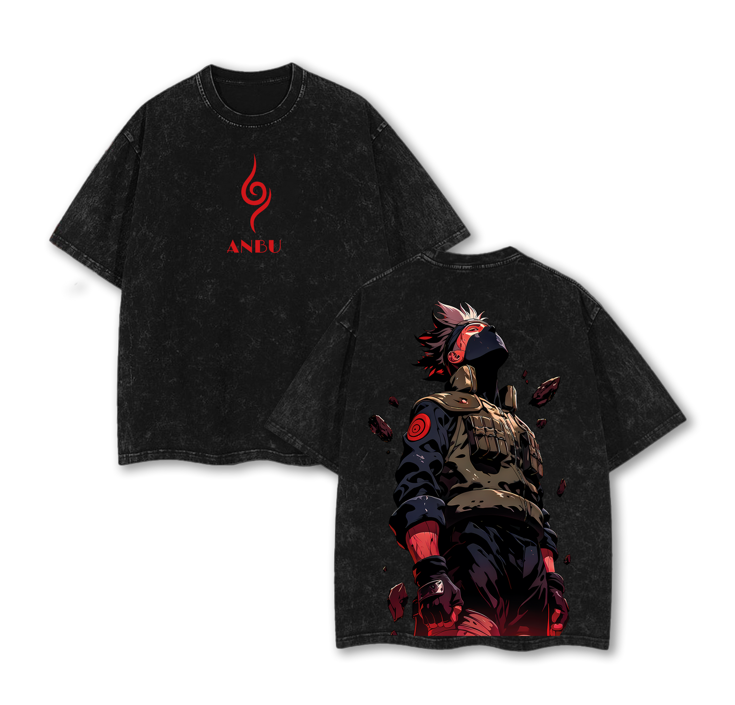 Naruto Anime Kakashi Hatake Washed T-Shirt