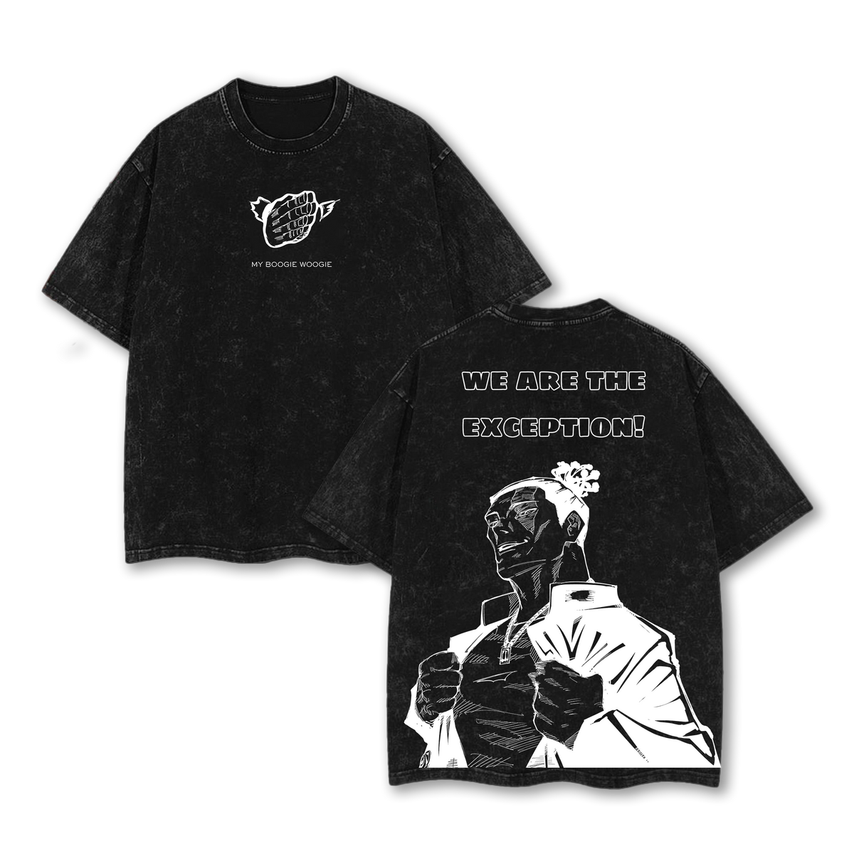Todo Aoi Jujutsu Kaisen Anime T-Shirt – “We Are The Exception” Vintage Washed Oversized Heavyweight Cotton Tee