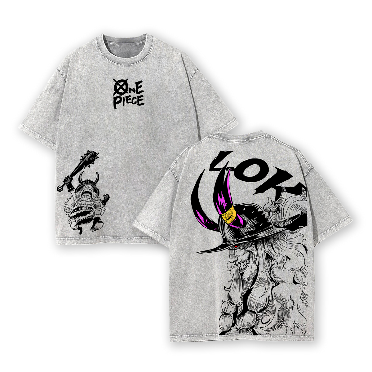 Loki – One Piece Vintage Washed Oversized Anime Graphic Tee