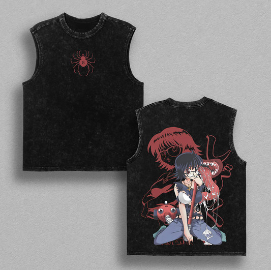 Shizuku T-Shirt - Hunter x Hunter Anime Graphic Tee Acid Washed Lightweight Cotton T-Shirt Unisex Oversized Clothes Streetwear Gift for Anime Fans